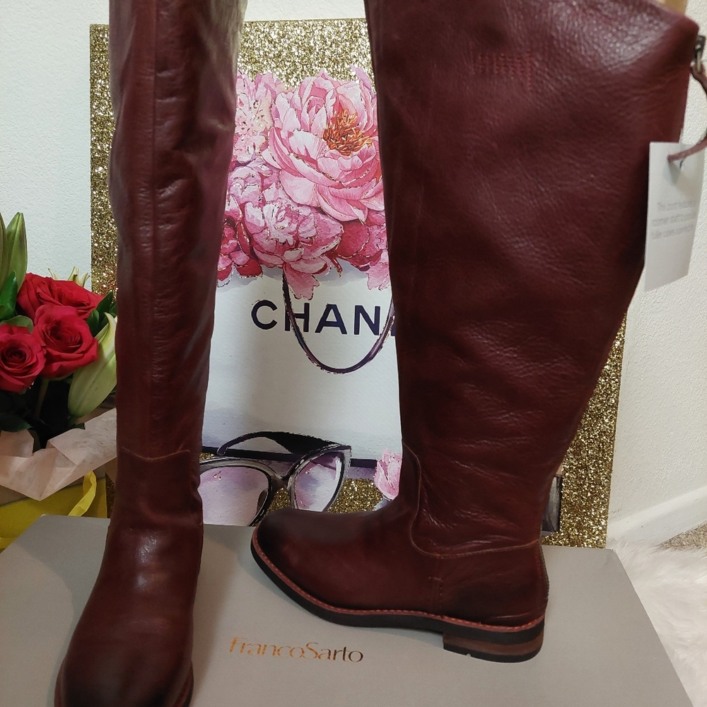 GENUINE LEATHER👢📍FRANCO SARTO L-MEYER WC,BORDO LE - Picture 6 of 9